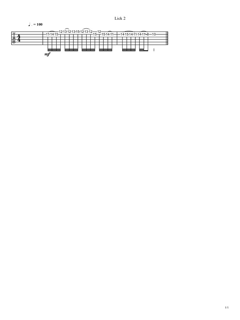 The Best Scale For Shredding - Lick 2 | PDF
