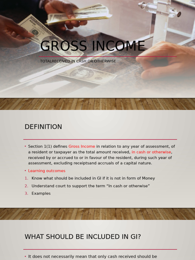 Understanding Gross Income Definition | PDF | Finance & Money Management