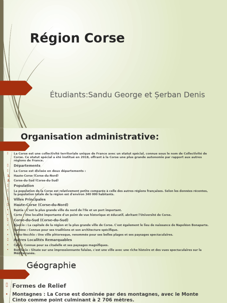 Découverte de la Corse : Histoire et Culture | PDF | Gênes | Fromage