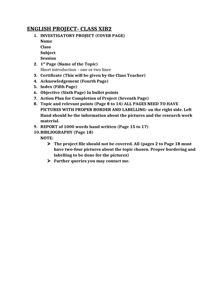 Project English Class Xi Session 2023 24 Pdf