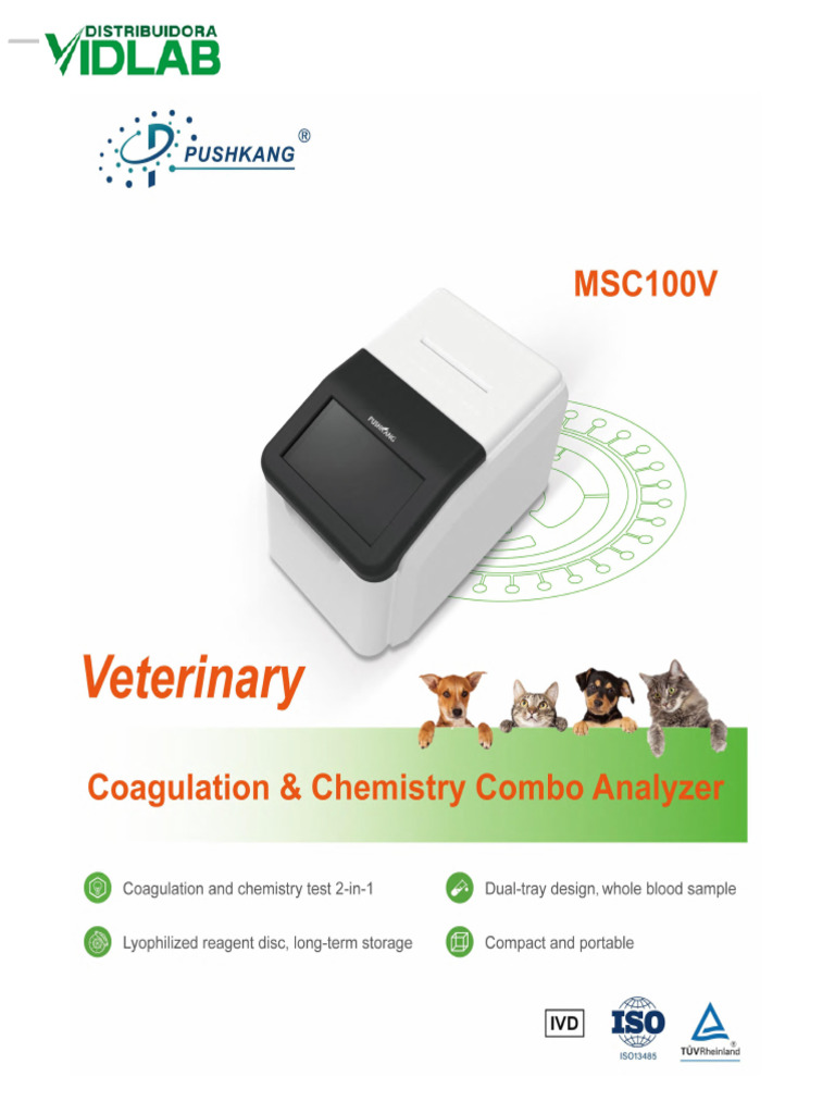 Pushkang Vet MSC100V Brochure | PDF | Salud y bienestar