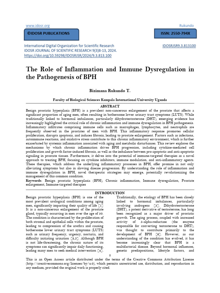 The Role of Inflammation and Immune Dysregulation in The Pathogenesis ...