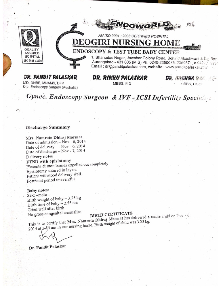 Birth Certificate Pdf