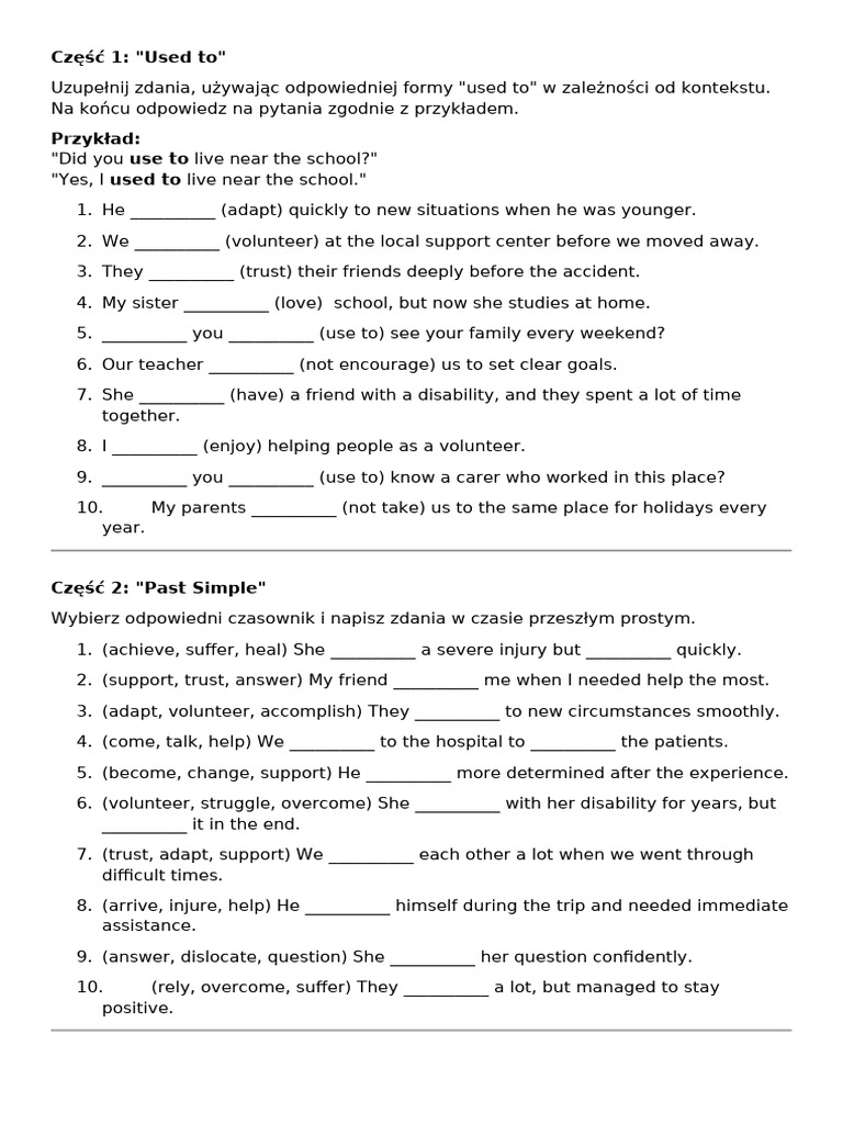 Unit 2 - Vocabulary + Grammar | PDF