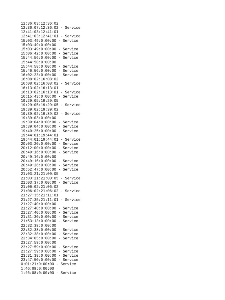 Service Log Entries Overview | PDF