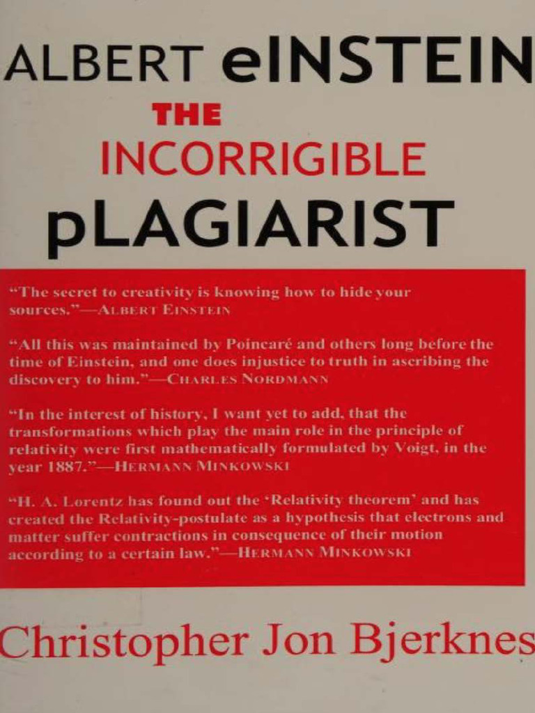 Einstein - The Incorrigible Plagiarist | PDF