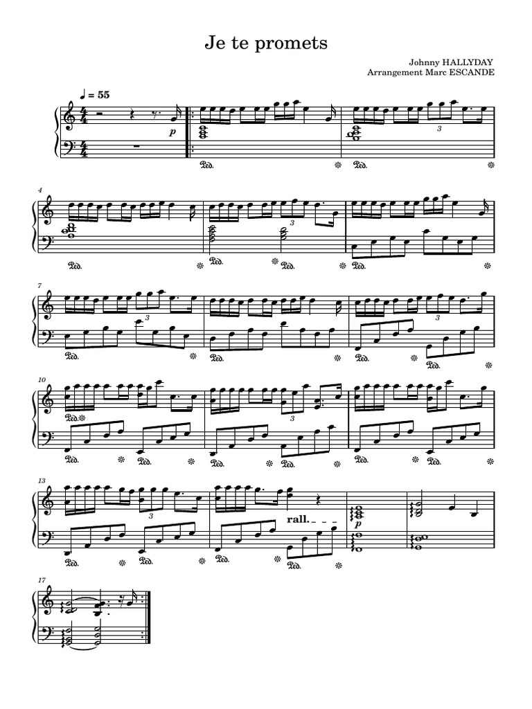 Je Te Promets - Arrangement & Tabs | PDF
