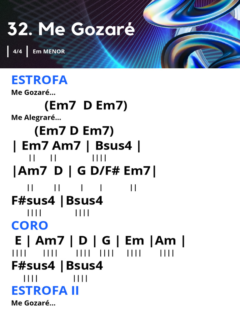 ME GOZARÉ (Em) | PDF