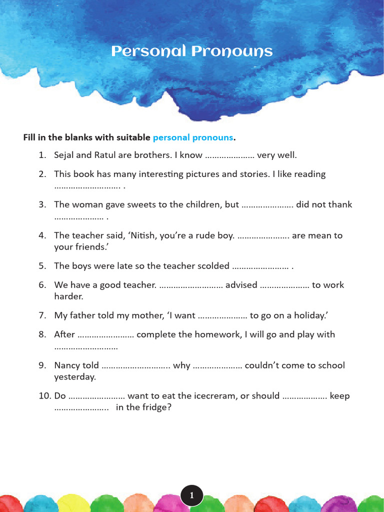 Personal Pronouns - G2 | PDF