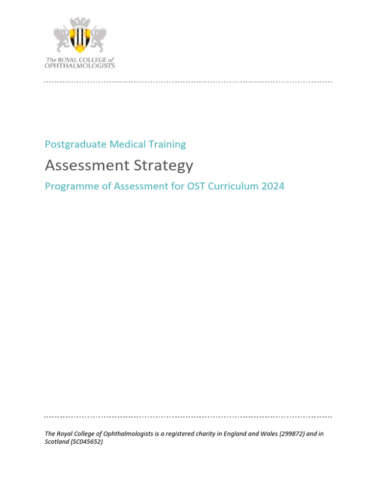 Ophthalmology OST Curriculum 2024 Assessment Guide | PDF | Educational ...