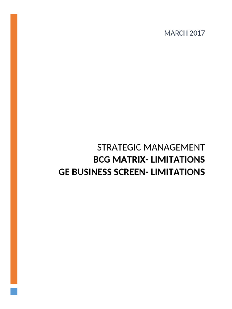 GE and BCG | PDF | Strategic Management | Financial Economics