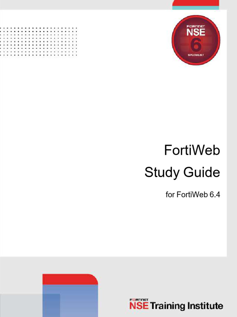 FortiWeb 6.4 Study Guide Overview | PDF | Proxy Server | World Wide Web