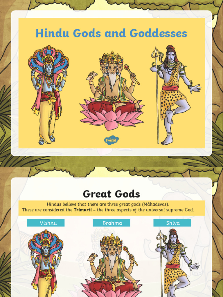 Overview of Hindu Gods and Goddesses | PDF | Devi | Hindu Deities