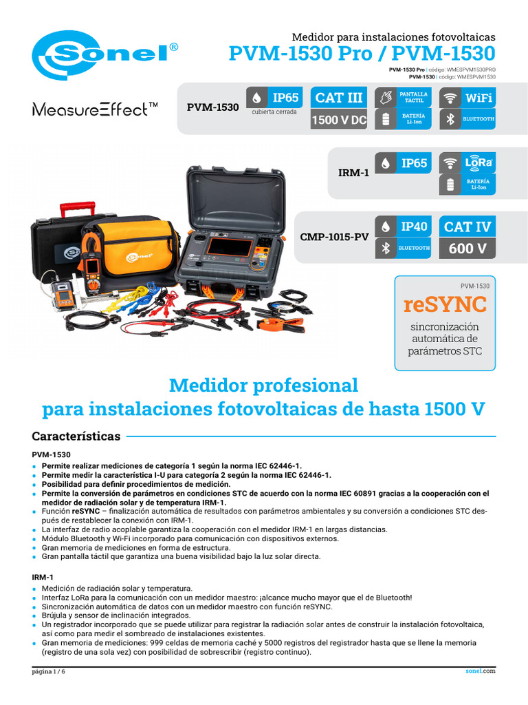 Folleto PVM-1530 ES v1.00 | PDF | Fotovoltaica | Panel solar