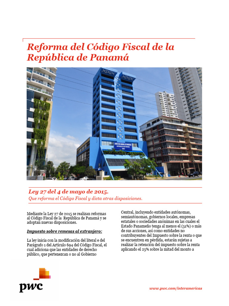Reforma Fiscal Panamá 2015: Cambios Clave | PDF | Compartir (Finanzas ...