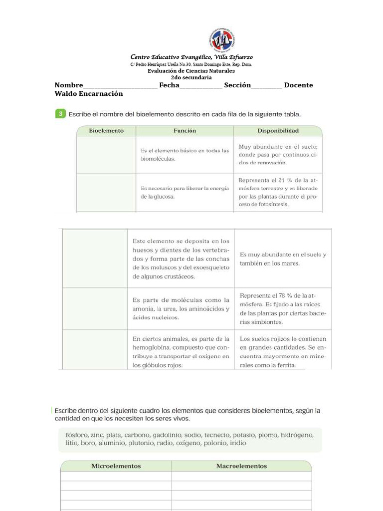 Practica de Bioelementos-1 | PDF