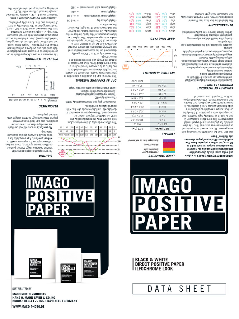 Imago Direct Positive Paper Overview | PDF | Exposure (Photography ...