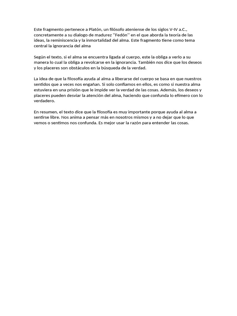 Com Platon 4 | PDF | Filosofía | Autosuperación