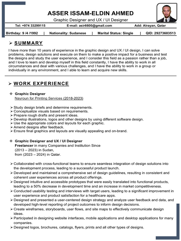 My Last CV GD - ١٠٥٢٠٣ | PDF | Computing | Design
