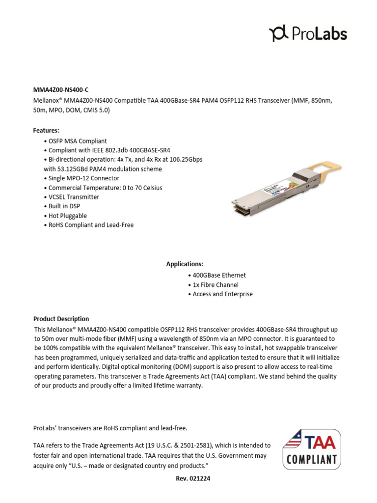 MMA4Z00-NS400-C Datasheets EN | PDF | Electrical Engineering | Electronics