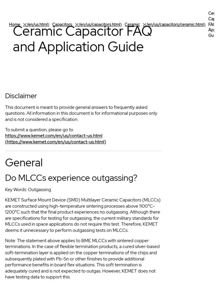 Ceramic Capacitor Application Guide | PDF | Capacitor | Dielectric