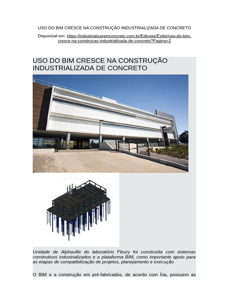 Crescimento do BIM na Construção de Concreto | PDF | BIM