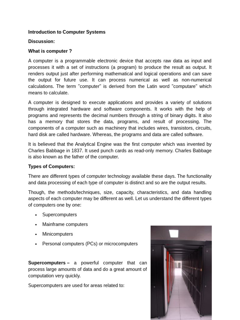 Introduction To Computer Systems | PDF | Computer Program | Programming