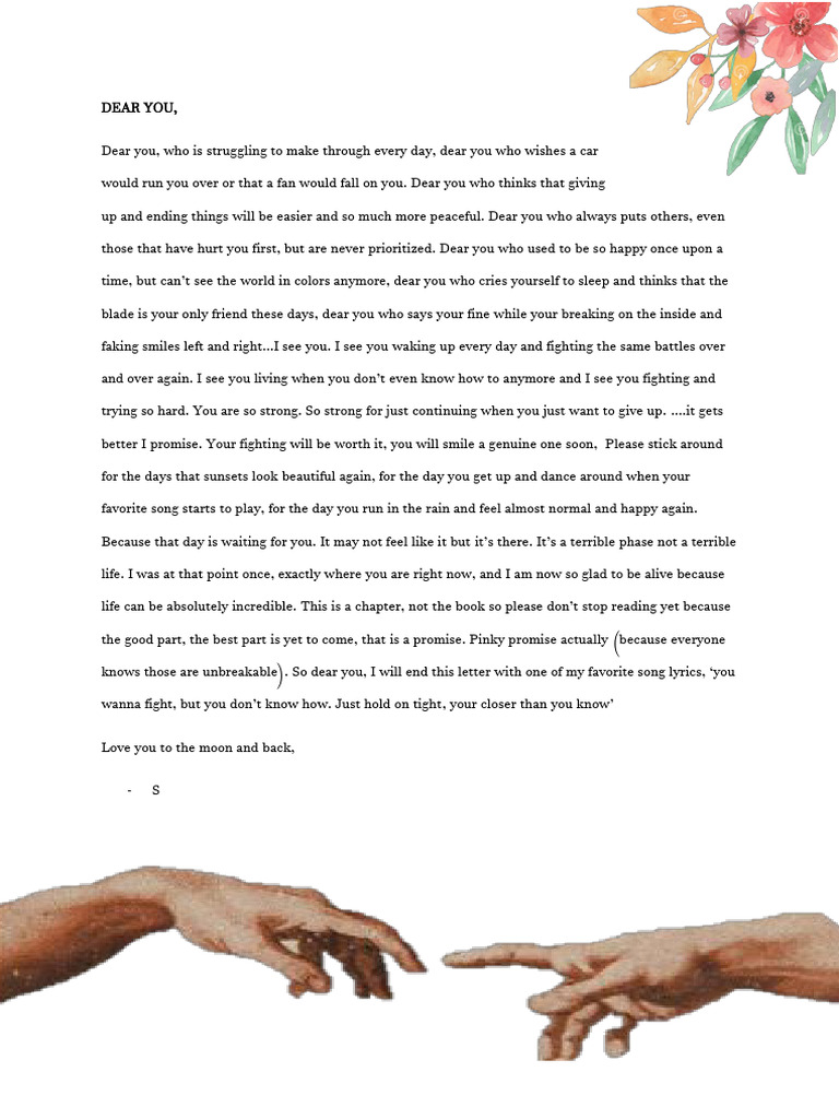 Dear Depression... | PDF | Self-Improvement | Poetry