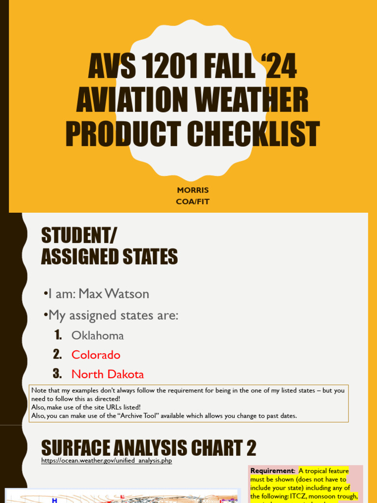 Aviation Weather Checklist | PDF | Tornadoes | Severe Weather And ...