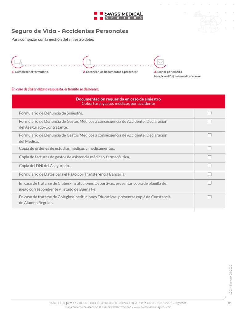 Guía de Trámites para Siniestros | PDF | Póliza de seguros | Seguro de vida