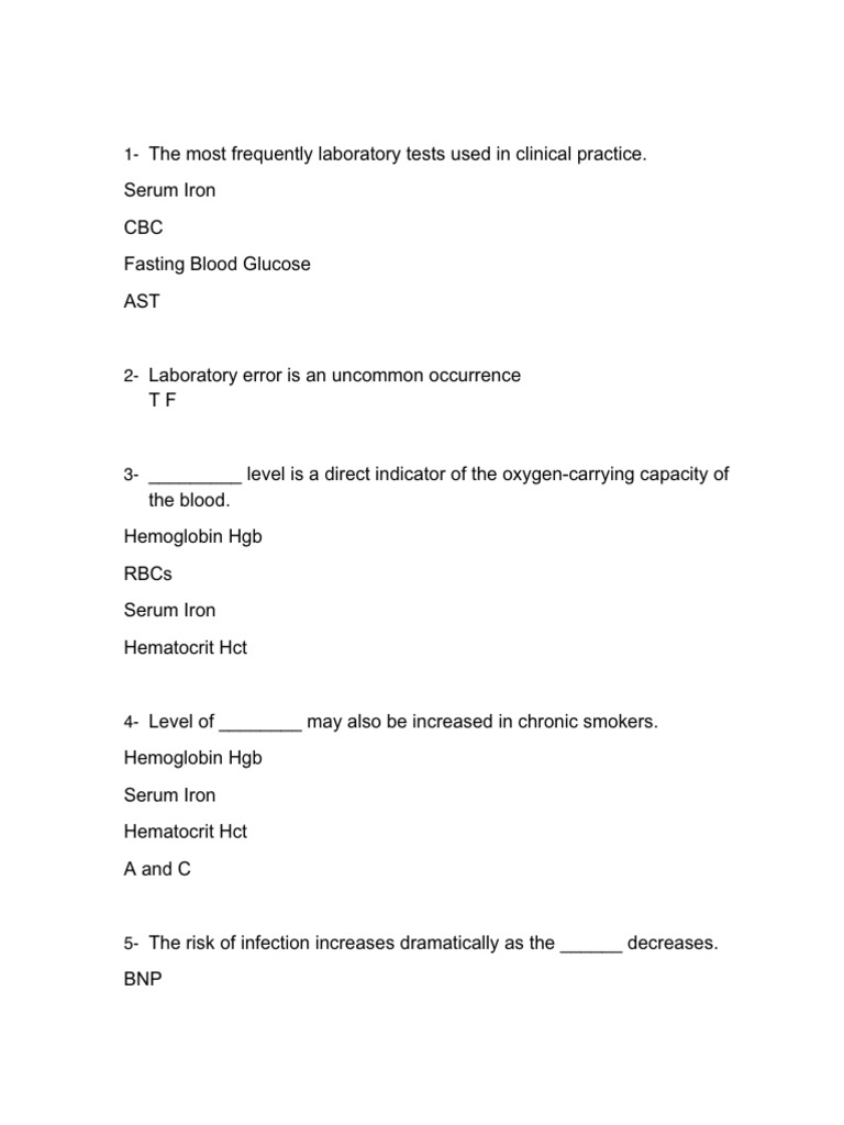 Lab Interpretation Activity | PDF