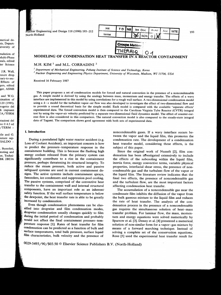 Nucl Eng Design 1990 118 193-212 | PDF