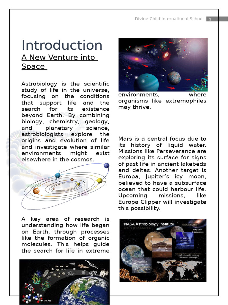 Astrobiology Documentationn Pdf Astrobiology Europa Moon