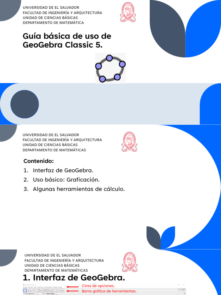 Guia Rapida Del Uso de Geogebra | PDF | Función (Matemáticas) | Ingeniería