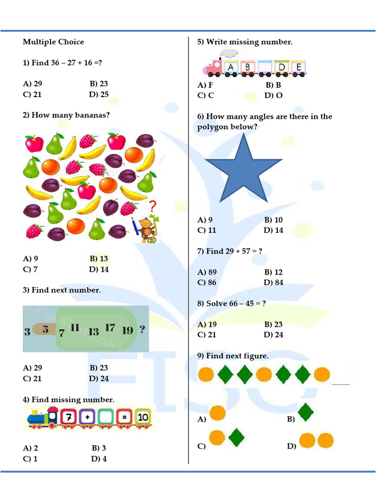 International - Mathematics Category 1 (KG - Grade) | PDF | Euclidean ...