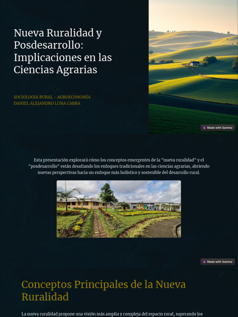 Nueva Ruralidad y Posdesarrollo Agrario | PDF | Agroecología | Agronomía