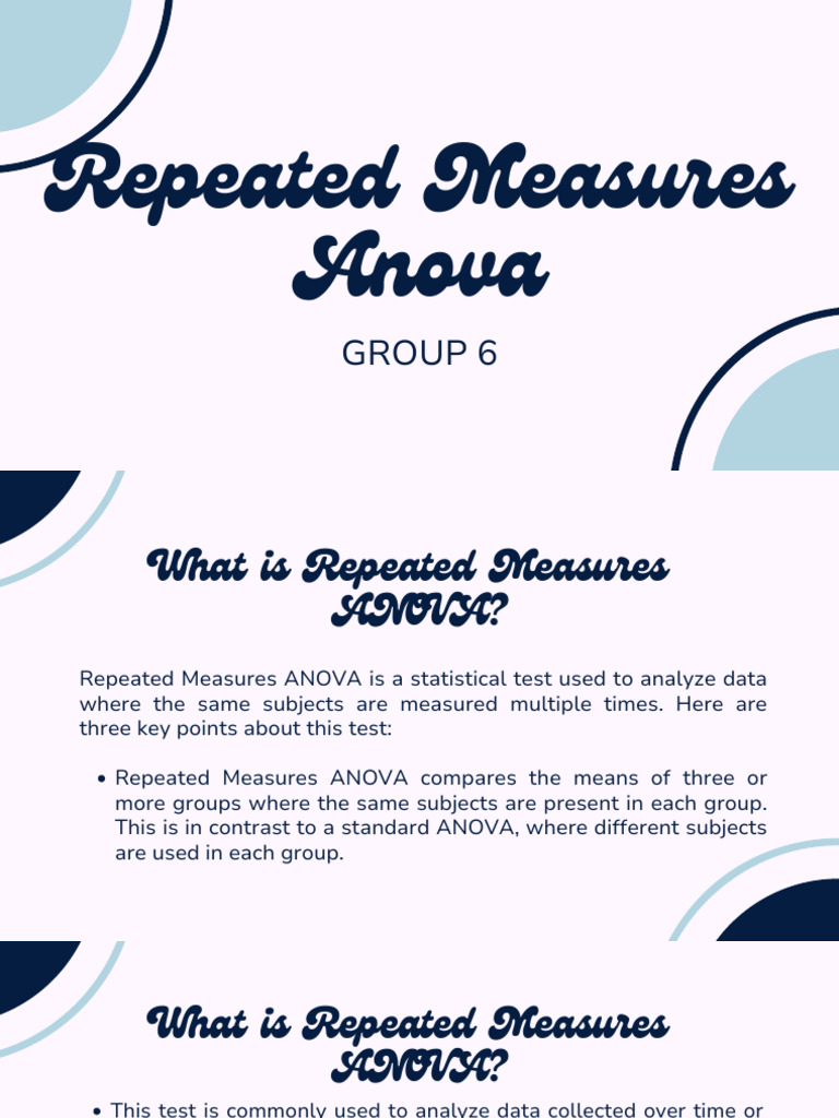 Understanding Repeated Measures ANOVA | PDF | Analysis Of Variance ...