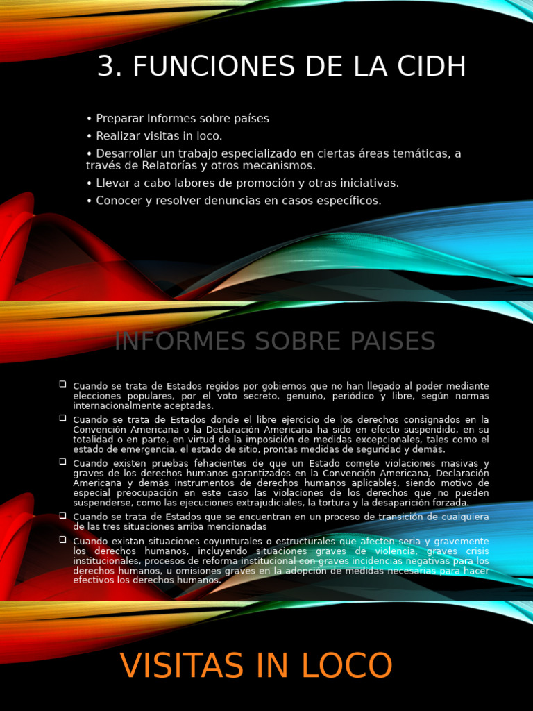 Funciones y Visitas de la CIDH | PDF | Derechos humanos | Justicia