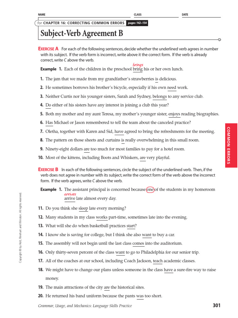 SV Agreement 2 | PDF | Verb