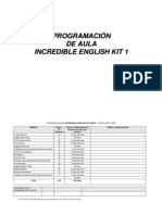 Increíble English Kit 1 programación de aula