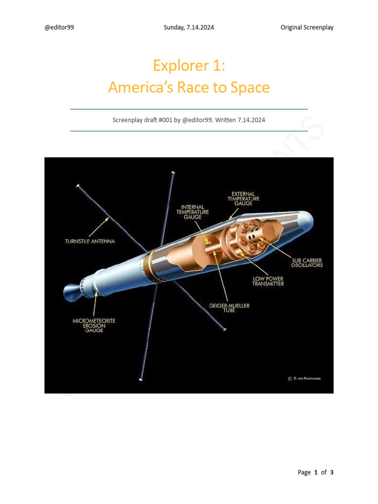 Explorer 1: America's Space Race Story | PDF | Sputnik 1 | Satellite