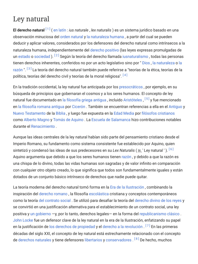 Conceptos del Derecho Natural | PDF | La Ley natural | Tomás de Aquino