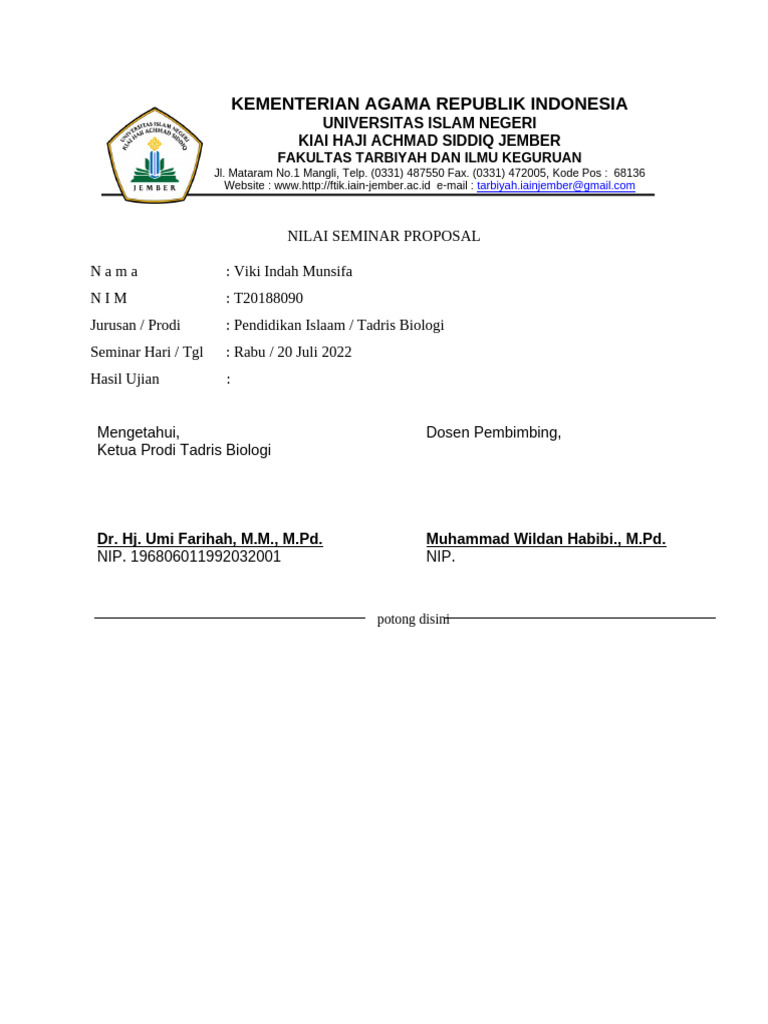 File 1 Nilai Sempro | PDF | Kesehatan Holistik