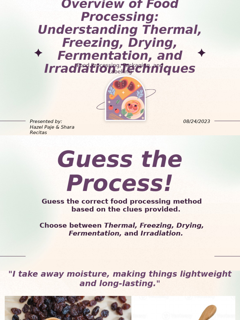 Food Processing Techniques Explained | PDF | Food Preservation ...