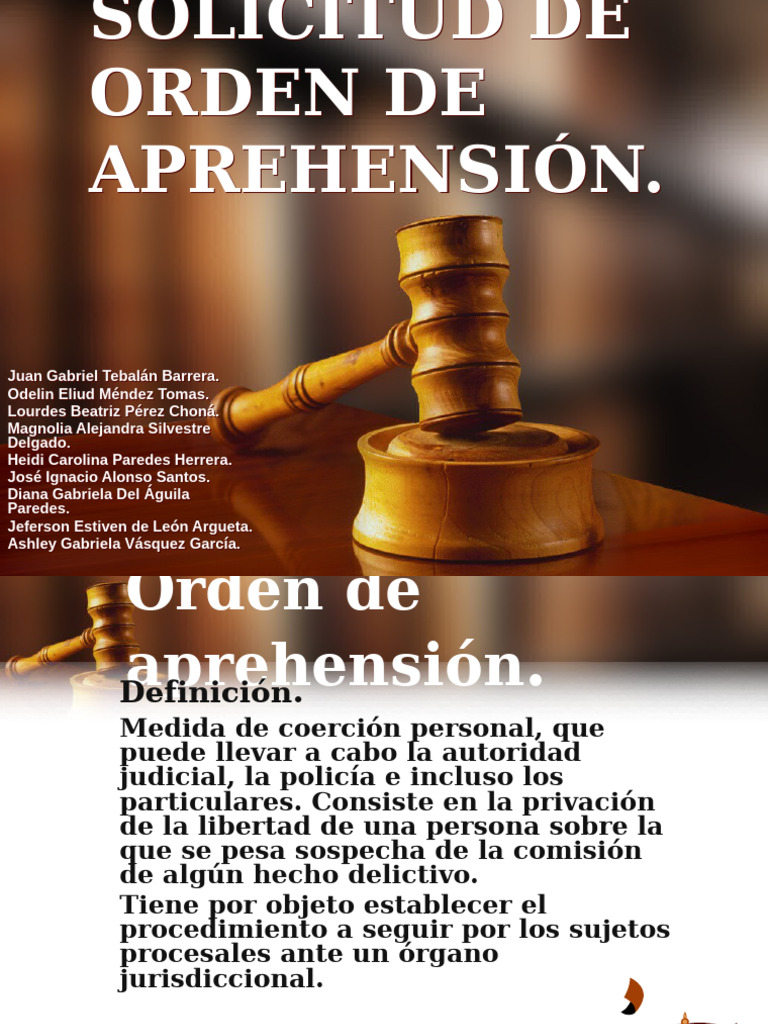 Orden de Aprehension | PDF