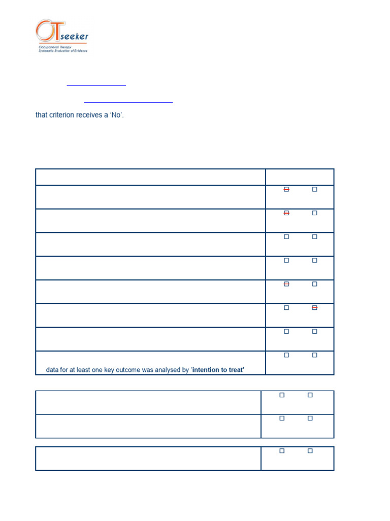 PEDro Scale for RCT Evaluation | PDF | Validity (Statistics ...