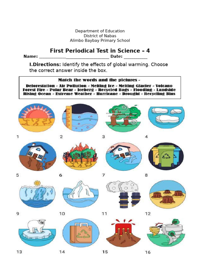 1st Periodical Exam in Science | PDF