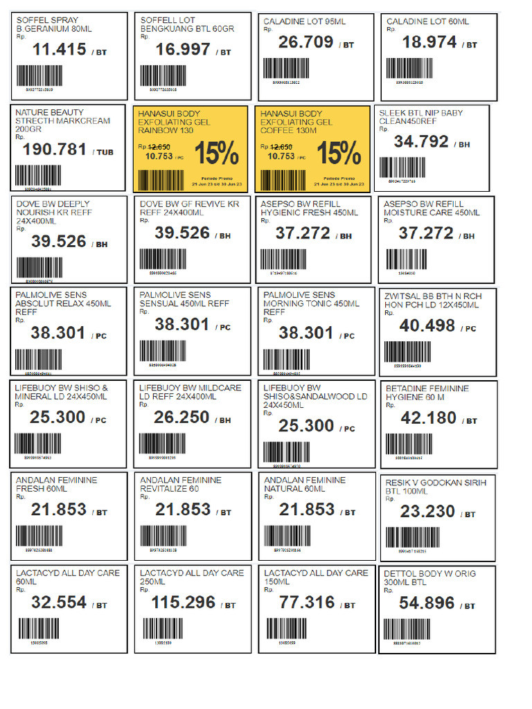 Price Tag Farah | PDF