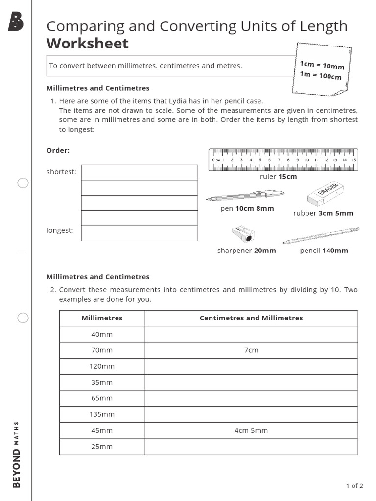 Comparing and Converting Units of Length (LA) | PDF | Metre | Distance