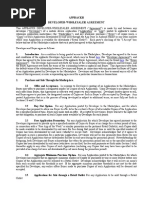 Appbackr Developer Backr Agreement